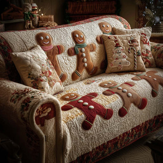 Holiday Tradition Quilted Sofa Cover NCU0NT11046