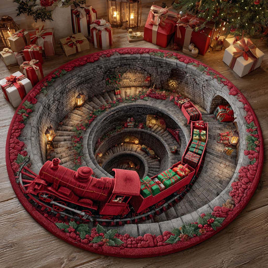 Holiday Train Descent Round Carpet NCU0XD1425