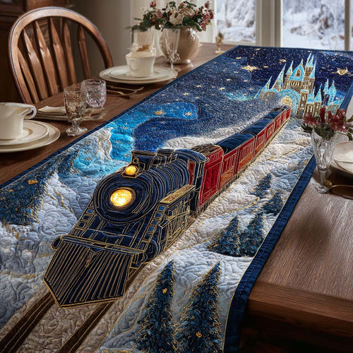 Holiday Train Journey Quilted Table Runner NCU0NT11309