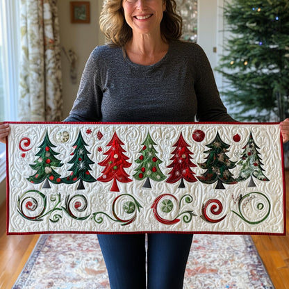 Holiday Tree Magic Quilted Table Runner NCU0PT1386