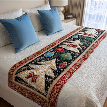 Holiday Trees Quilted Bed Runner NCU0DK10054