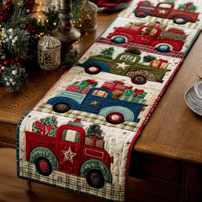 Holiday Trucks Quilted Table Runner NCU0NT10290