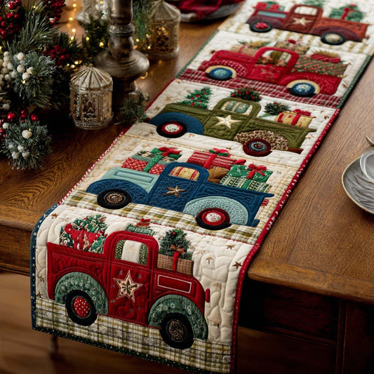 Holiday Trucks Quilted Table Runner NCU0NT10290