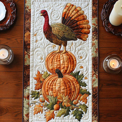 Holiday Turkey Quilted Table Runner NCU0NT10445