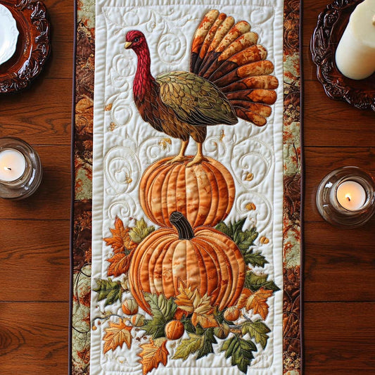 Holiday Turkey Quilted Table Runner NCU0NT10445