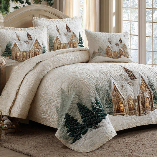 Holiday Village 3-Piece Quilted Bedding Set NCU0DV8801