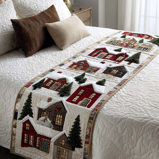 Holiday Village Quilted Bed Runner NCU0NT9789