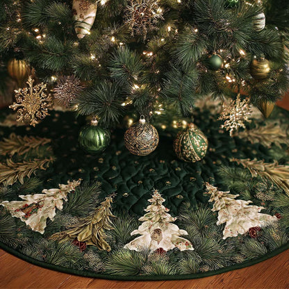 Holiday Warmth Christmas Quilted Tree Skirt NCU0NT11098