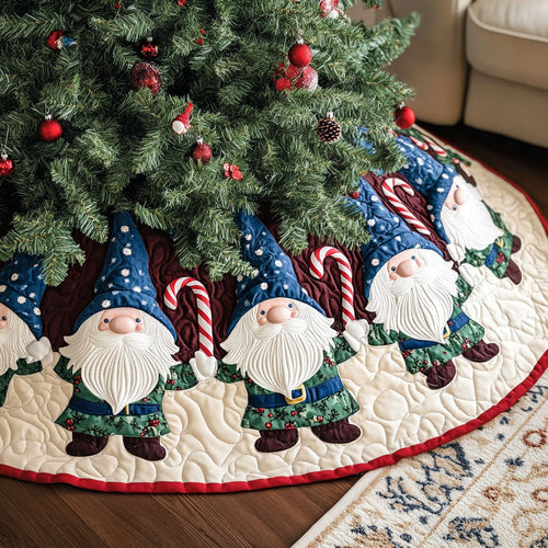 Holiday Whimsy Quilted Christmas Tree Skirt NCU0PT1851