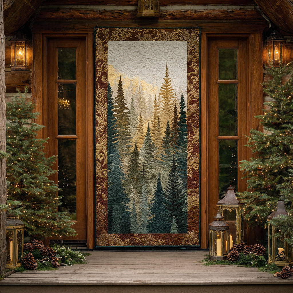 Holiday Woods Quilted Door Cover NCU0DV8762