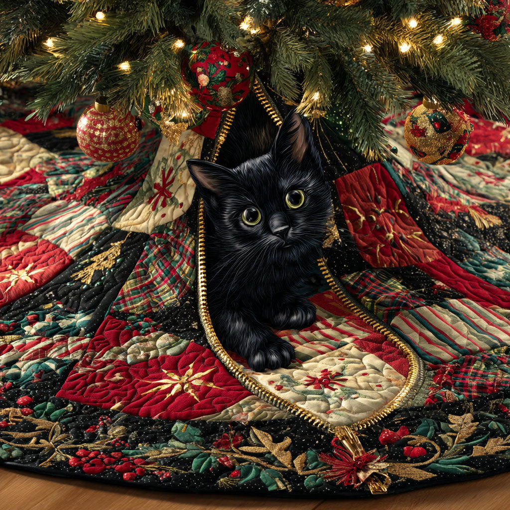 Holiday Zipped Nook Christmas Quilted Tree Skirt NCU0TV1115