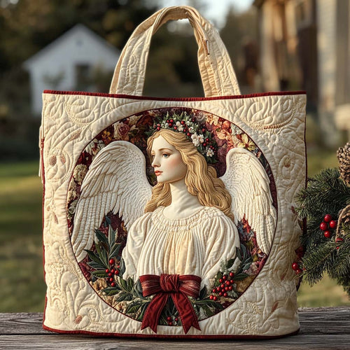 Holly Angel Peace Quilted Tote Bag NCU0XD650