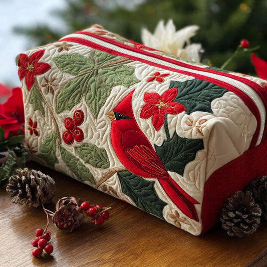 Holly Cardinal Quilted Makeup Bag NCU0PT9271