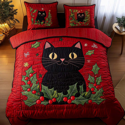 Holly Charm 3-Piece Quilted Bedding Set NCU0NT2438