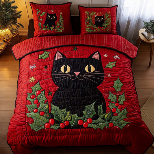 Holly Charm 3-Piece Quilted Bedding Set NCU0NT2438