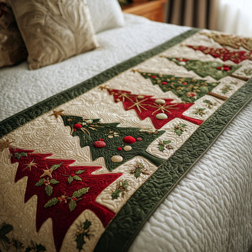 Holly Forest Quilted Bed Runner NCU0TV661