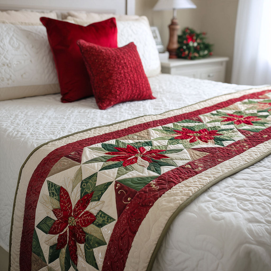 Holly Glow Quilted Bed Runner NCU0PT9096