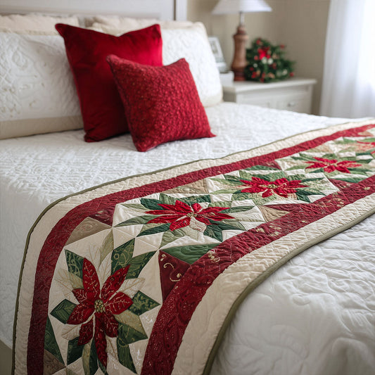 Holly Glow Quilted Bed Runner NCU0PT9096