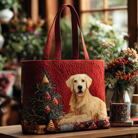 Holly Golden Quilted Tote Bag NCU0PT9235