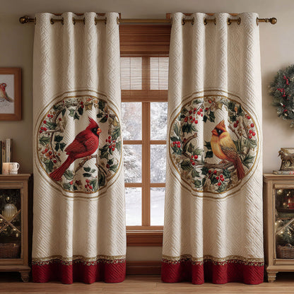 Holly Haven Cardinal Quilted Curtains NCU0DV8276