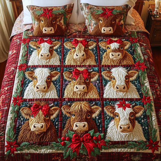Holly Herd 3-Piece Quilted Bedding Set NCU0NT2463
