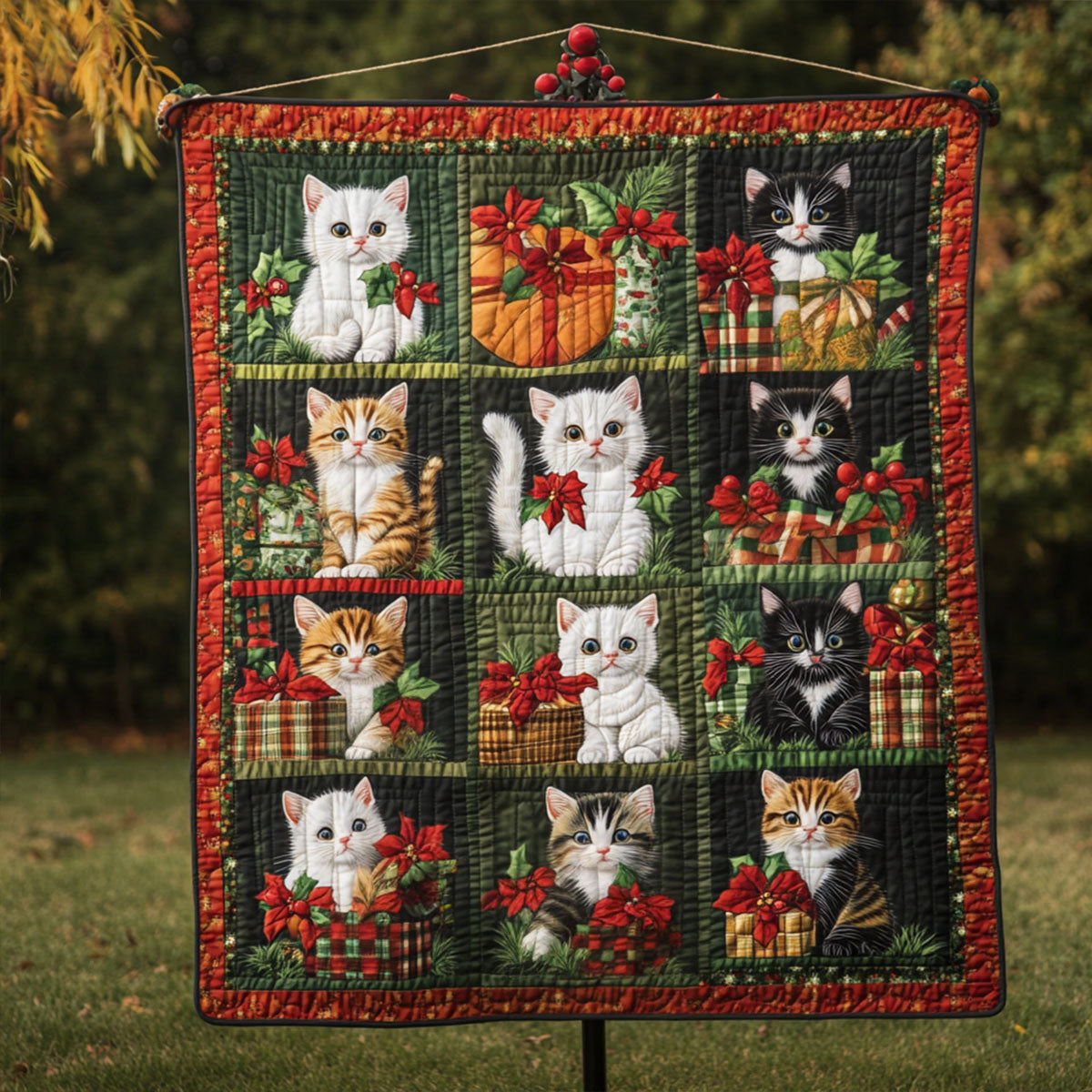 Holiday Pooch Parade Quilted Blanket NCU0PT2175