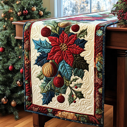 Holly Jolly Charm Quilted Table Runner NCU0PT2286