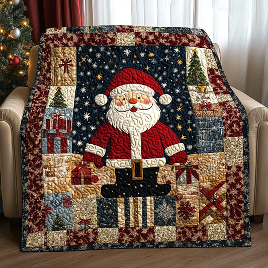 Holly Jolly Christmas Quilted Blanket NCU0TL1631