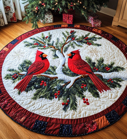 Holly Jolly Quilted Round Mat NCU0PT1049