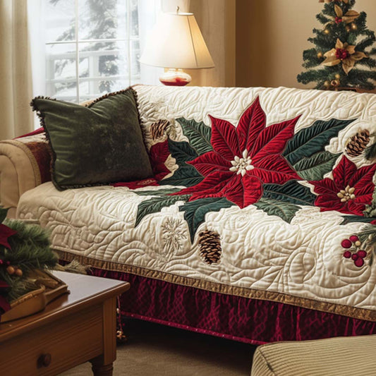 Holly Jolly Quilted Sofa Cover NCU0NT10760