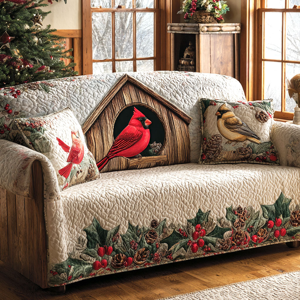 Holly Nest Quilted Sofa Cover NCU0TV1293