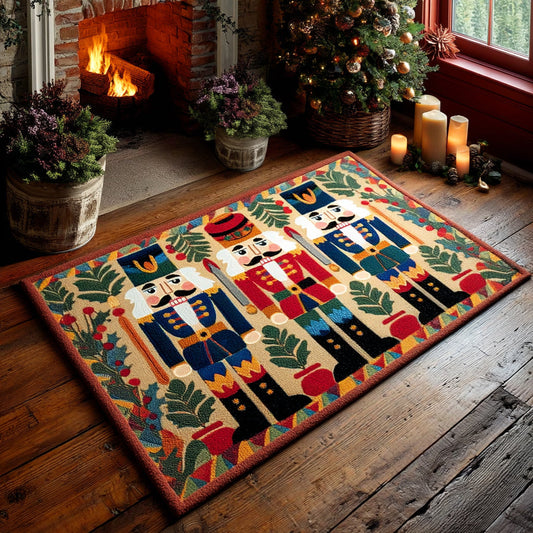 Holly Nutcracker Festive Area Rug NCU0HH1335