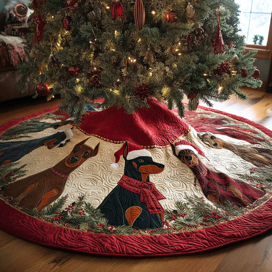 Holly Paws Christmas Quilted Tree Skirt NCU0DV8287