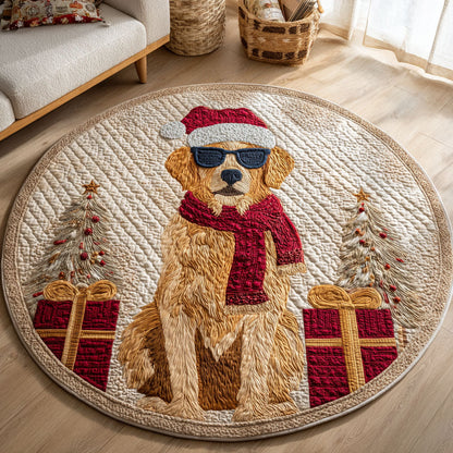 Holly Paws Quilted Round Mat NCU0TD375
