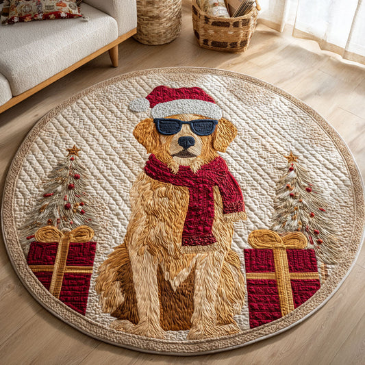 Holly Paws Quilted Round Mat NCU0TD375
