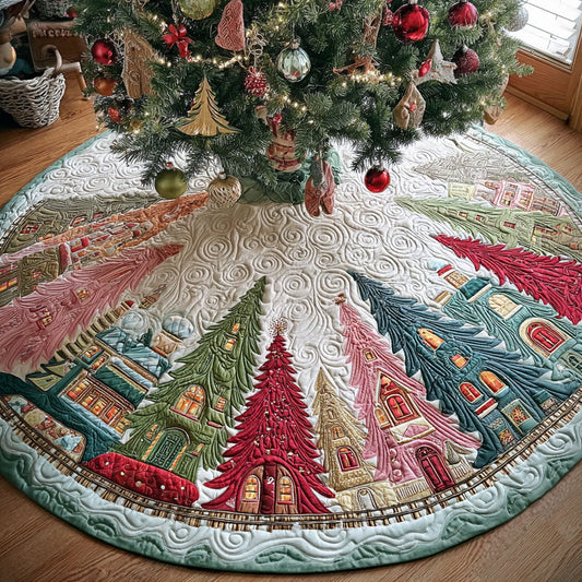 Holly Pine Hamlet Christmas Quilted Tree Skirt NCU0PT10278