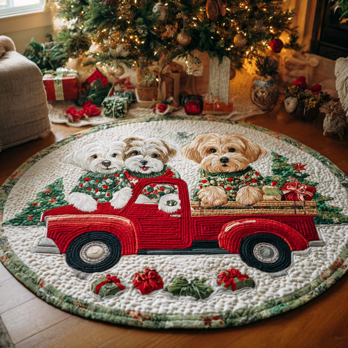 Holly Pine Quilted Round Mat NCU0TD266