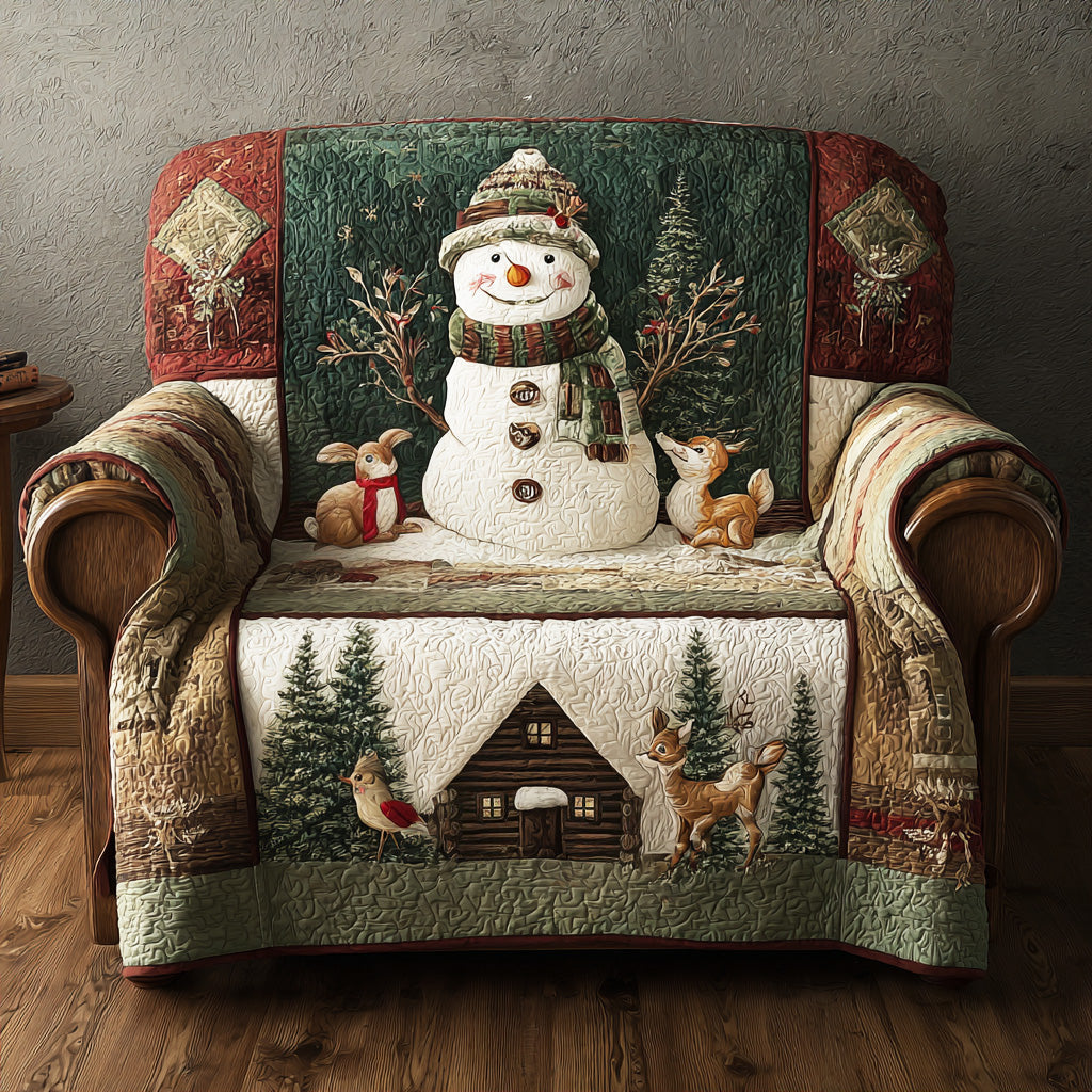 Holly Snowlight Town Quilted Sofa Cover NCU0TD1526