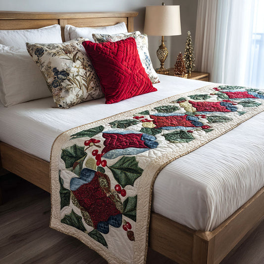 Holly Spark Quilted Bed Runner NCU0PT8863