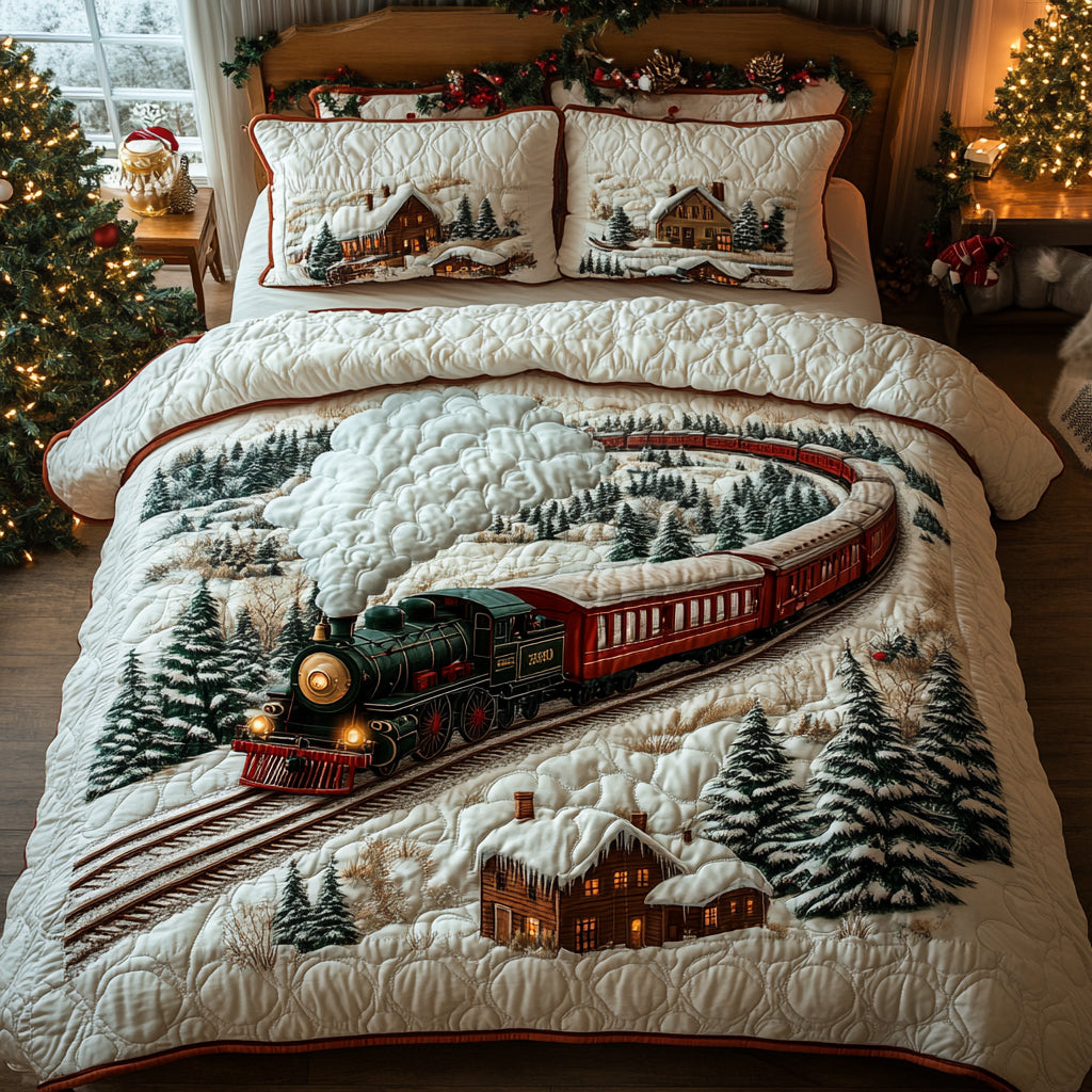 Holly Steamline 3-Piece Quilted Bedding Set NCU0DV8217