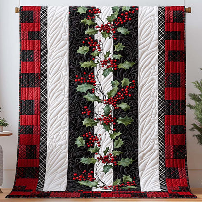 Holly Stripes Quilted Blanket NCU0NT9853