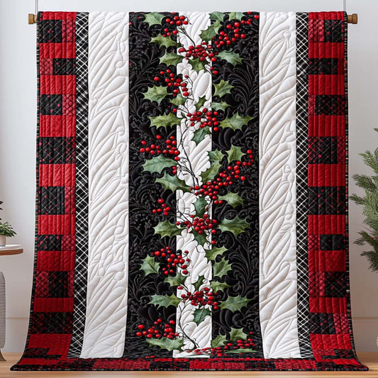 Holly Stripes Quilted Blanket NCU0NT9853