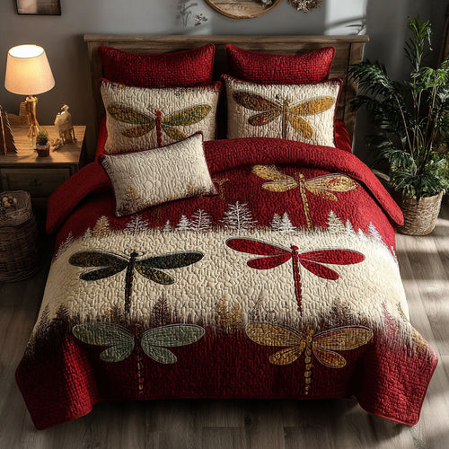 Holly Wing Burst 3-Piece Quilted Bedding Set NCU0PT10665