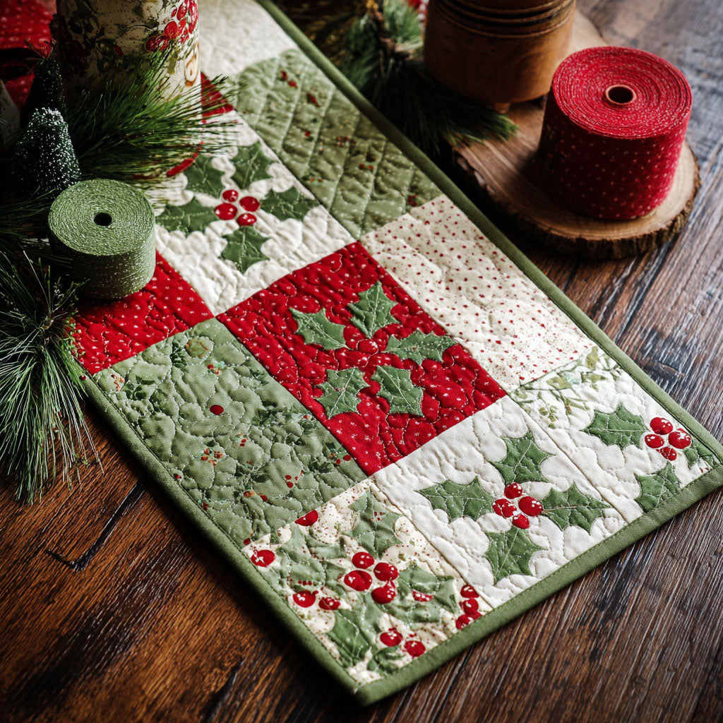 Hollyberry Lane Quilted Table Runner NCU0PT9050