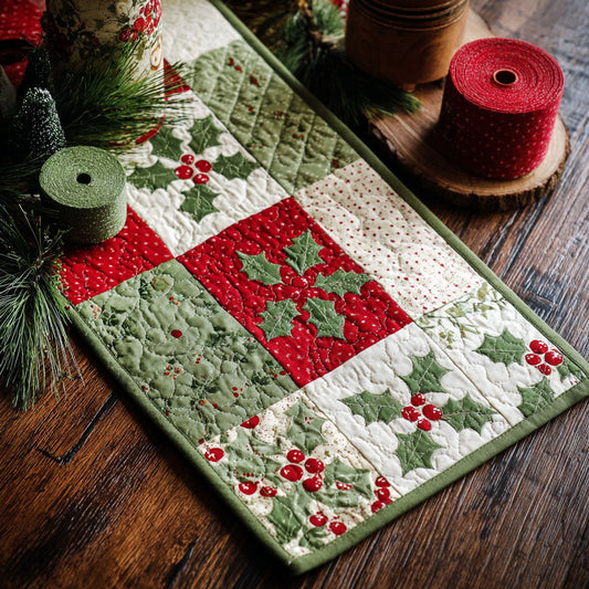 Hollyberry Lane Quilted Table Runner NCU0PT9050