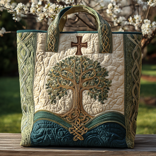 Holy Balance Quilted Tote Bag NCU0PT8174