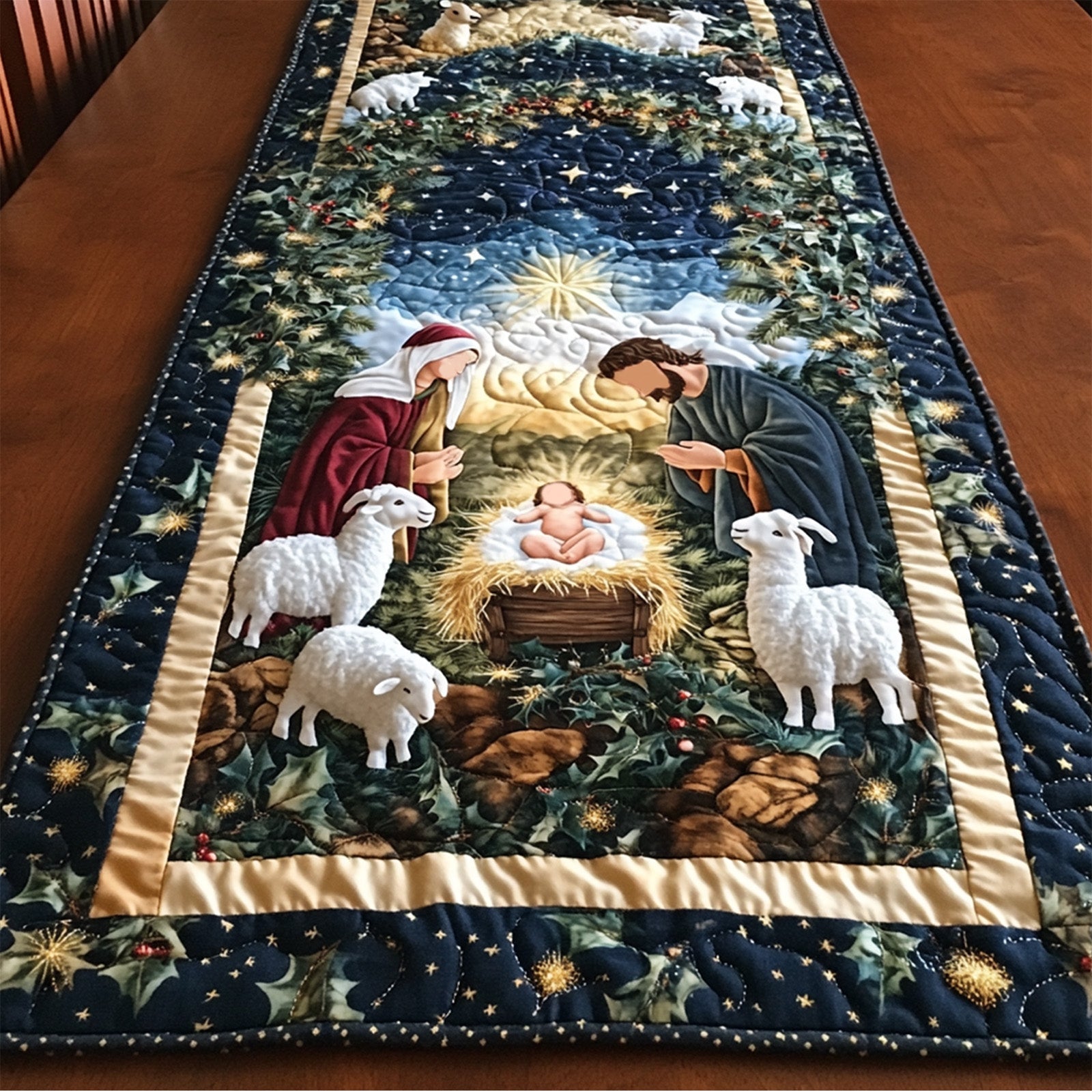 Warm Devotion Quilted Table Topper CU0DQQ0182