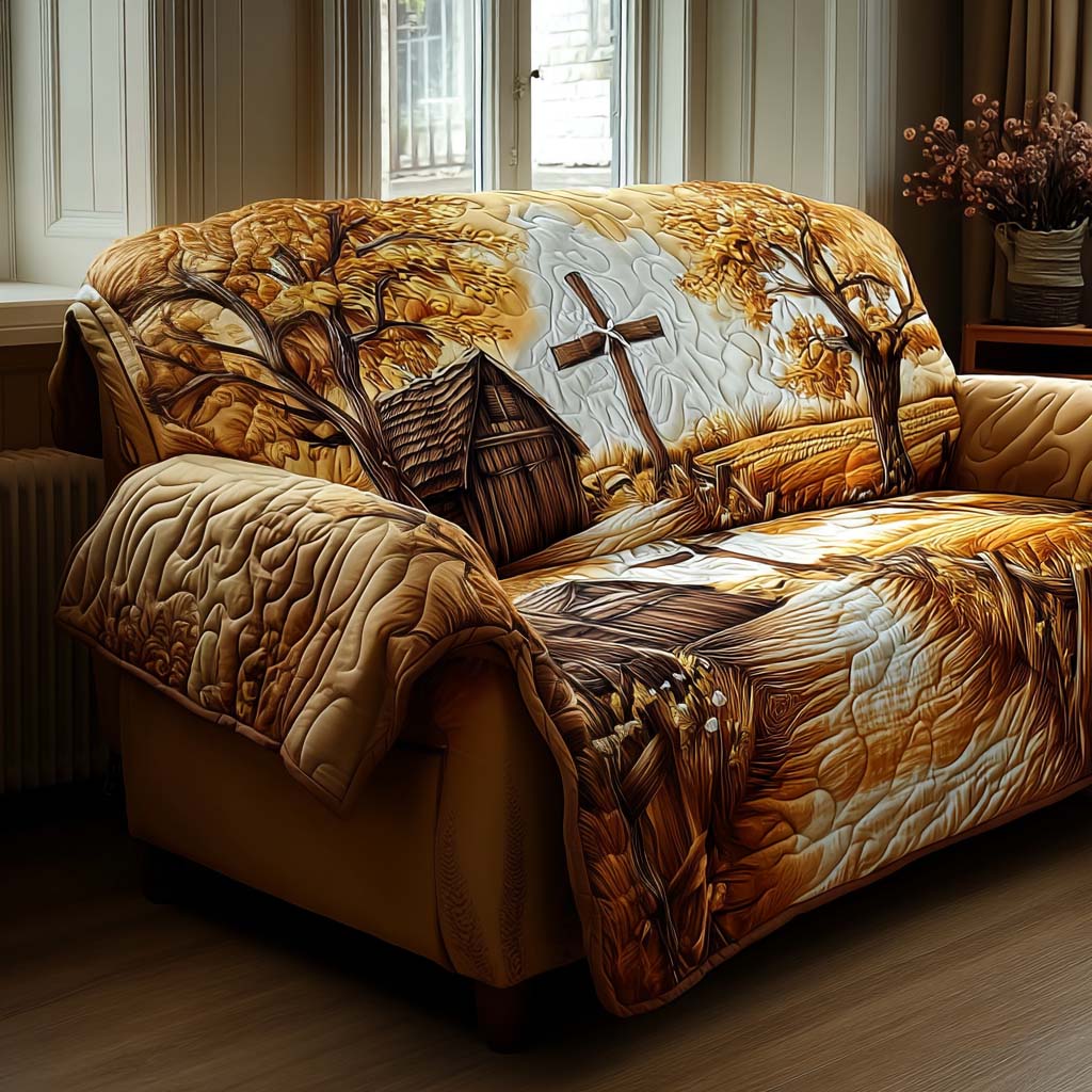 Holy Cross Sign Quilted Sofa Cover NCU0NT11345