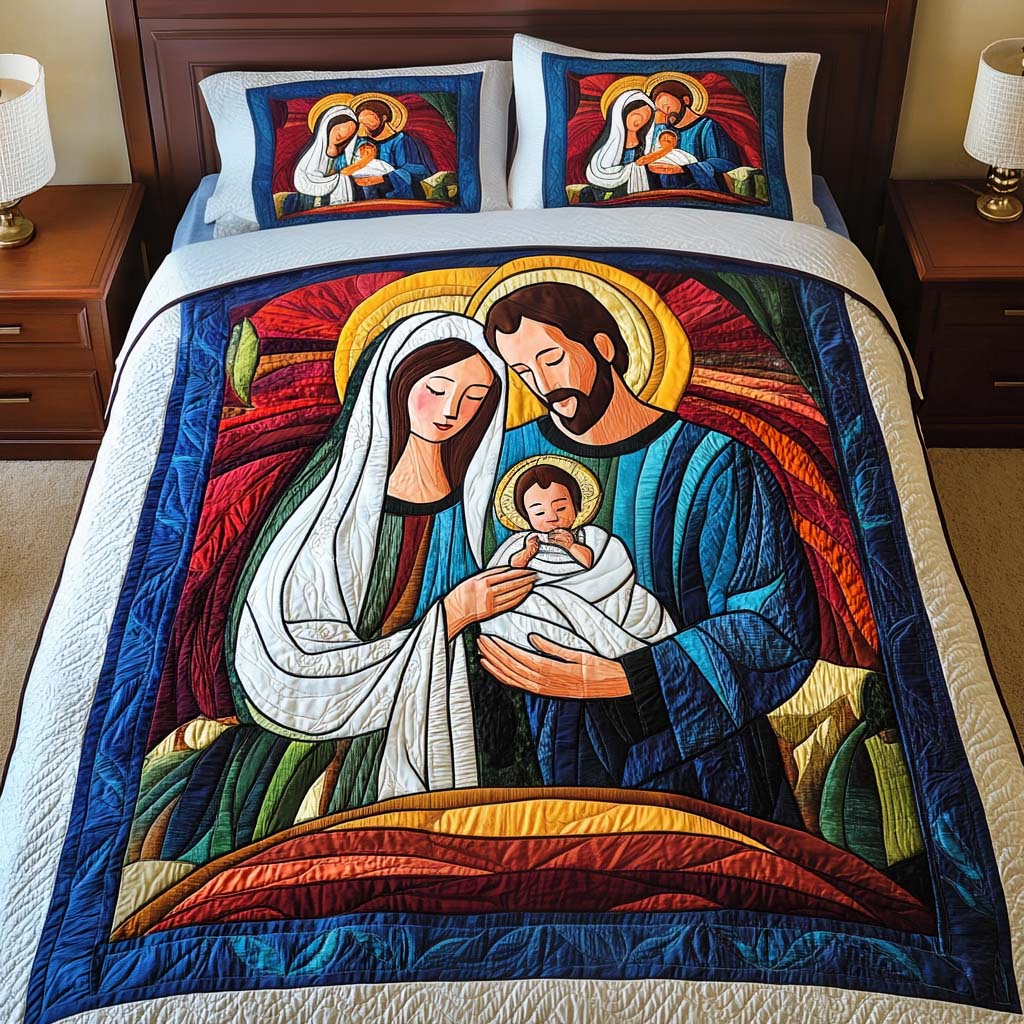 Holy Embrace 3-Piece Quilted Bedding Set NCU0NT1568