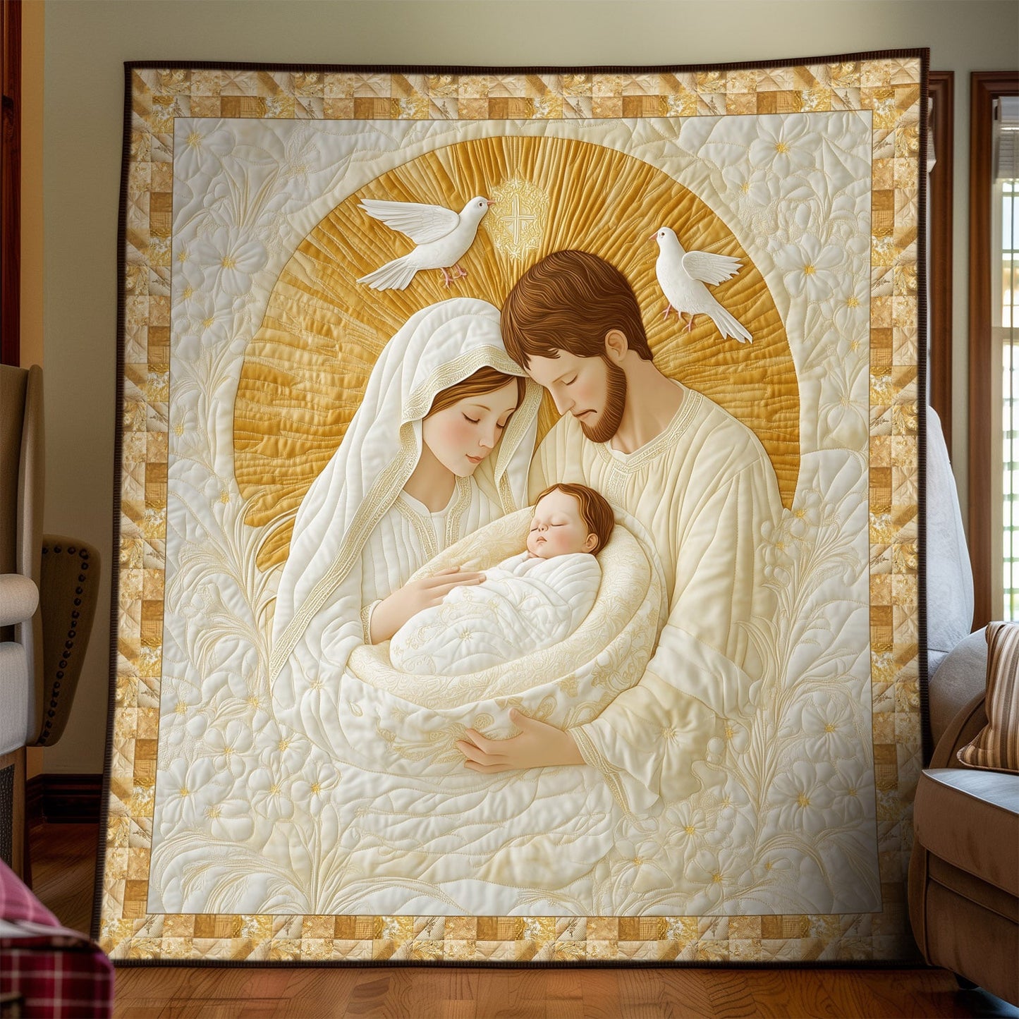 Holy Family Quilted Blanket NCU0TL1732